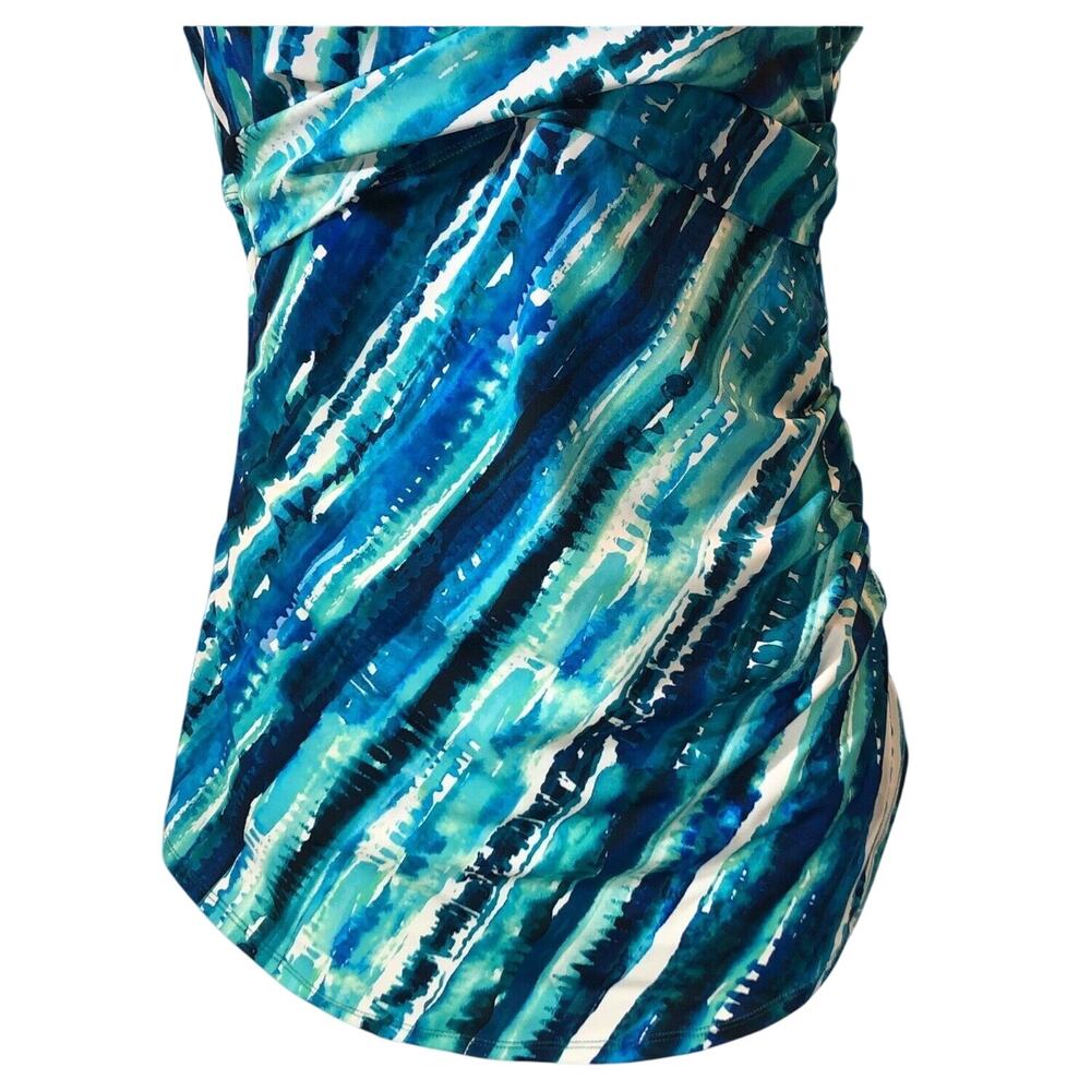 Kim Gravel x Swimsuits For All Womens 10 NEW Sarong One-Piece in Seaside Stripe - Picture 3 of 9